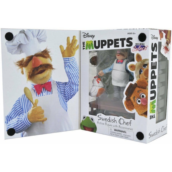 Disney's The Muppets Swedish Chef Action Figure w/ Accessories - Deluxe Select [Toys, Ages 3+]