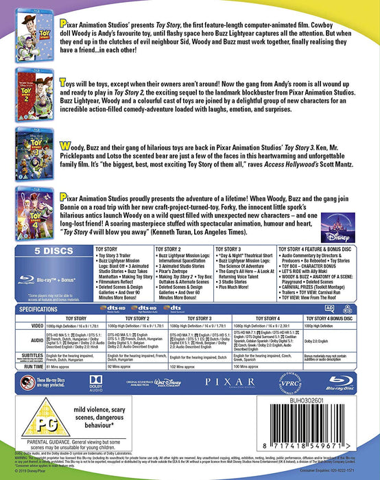 Disney Pixar Toy Story 4-Movie Collection [Blu-Ray Box Set]