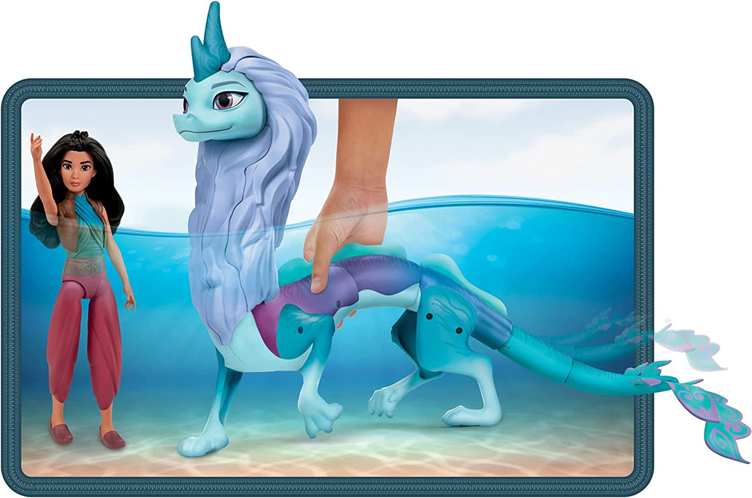 Disney's Raya and The Last Dragon Color Splash Raya and Sisu Dragon Water Toy [Toys, Ages 3+]