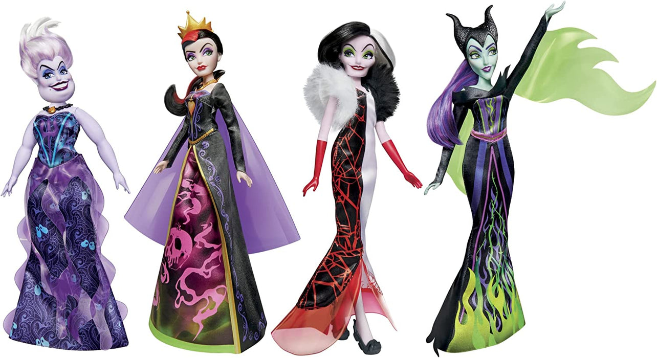 Disney Villains Black and Brights Collection - Fashion Doll 4 Pack [Toys, Ages 5+]