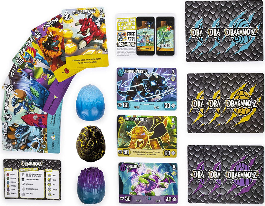 Dragamonz: Dragon Multi 3-Pack - Collectible Figure and Trading Card Game [Card Game, 2 Players]