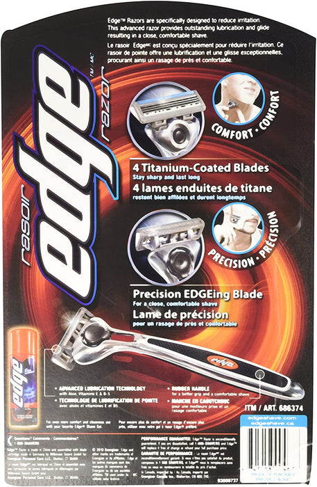Edge 4-Titanium-Blade Razor with 17 Refills [Personal Care]