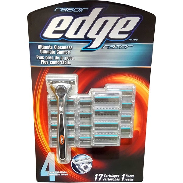 Edge 4-Titanium-Blade Razor with 17 Refills [Personal Care]