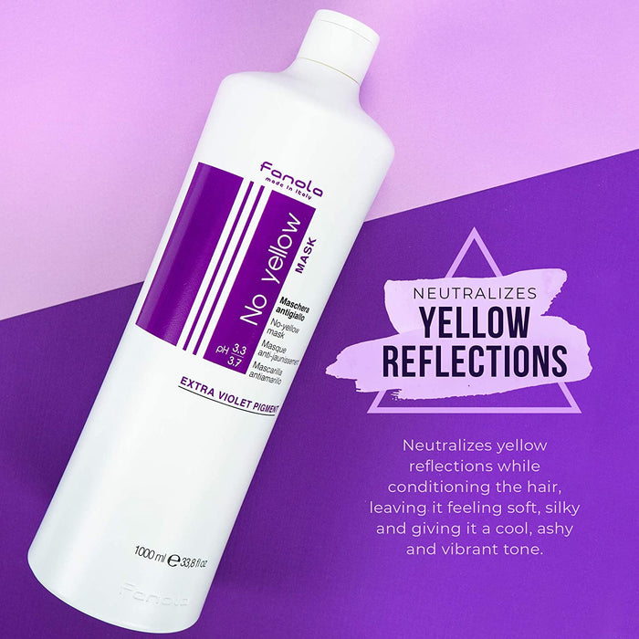 Fanola No Yellow Shampoo & Mask - 350mL / 11.83 fl oz [Hair Care]