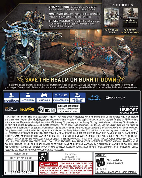 For Honor: Marching Fire Edition [PlayStation 4]