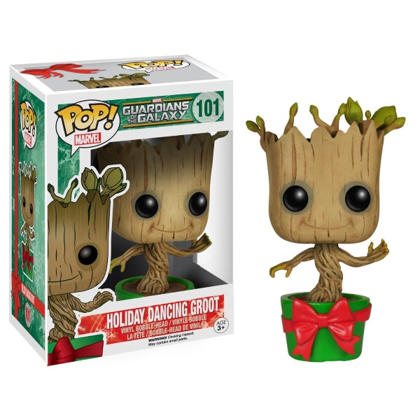 Funko POP! Marvel: Guardians of the Galaxy - Holiday Dancing Groot Vinyl Bobble-head [Toys, Ages 3+, #101]