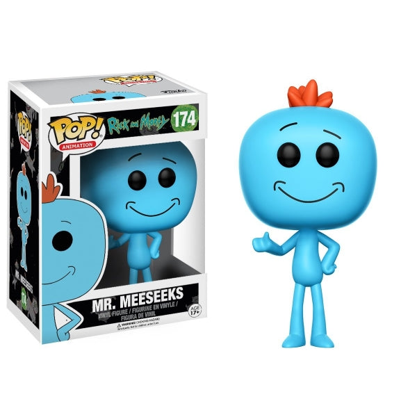 Funko POP! Animation - Rick and Morty: Mr. Meeseeks Vinyl Figure [Toys, Ages 17+, #174]