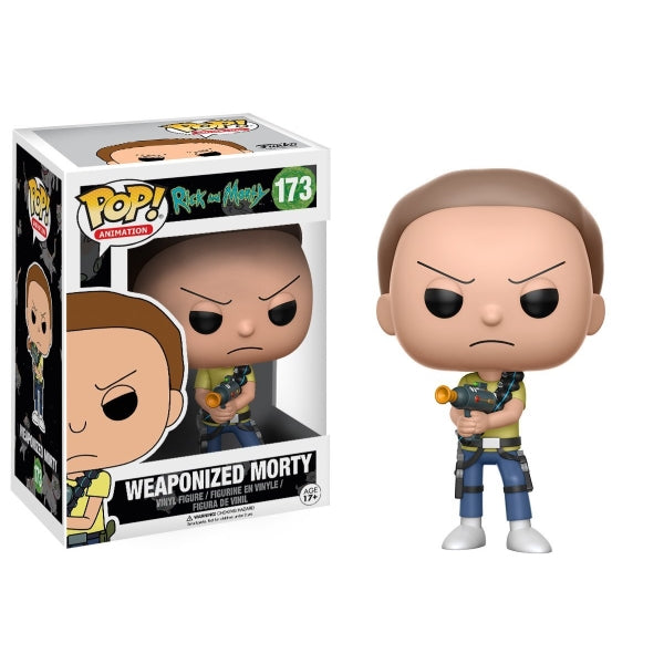 Funko POP! Animation - Rick and Morty: Weaponized Morty Vinyl Figure [Toys, Ages 17+, #173]