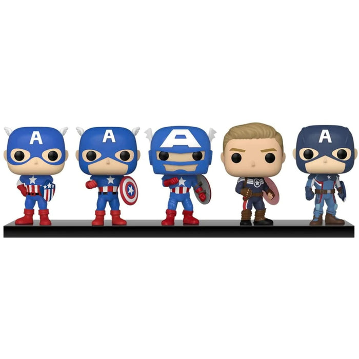 Funko POP! Marvel: Year of The Shield - Captain America Through The Ages - 5 Pack [Toys, Ages 3+]