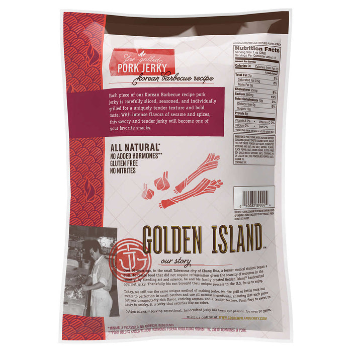 Golden Island Natural Style Pork Jerky - Korean Barbecue Recipe -  411g / 14.5 Oz [Snacks & Sundries]