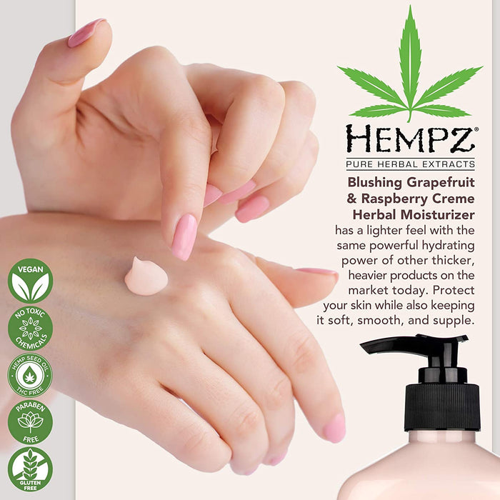 Hempz Blushing Grapefruit & Raspberry Crème Herbal Body Moisturizer - 500mL [Skincare]