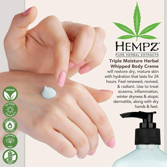 Hempz Triple Moisture Herbal Whipped Body Crème - 500mL [Skincare]
