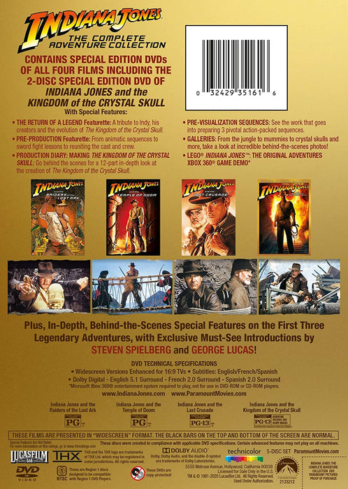 Indiana Jones: The Complete Adventure Collection [DVD Box Set]