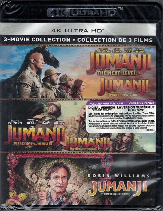 Jumanji: 3 Movie Collection 4K [4K UHD + Digital Box Set]