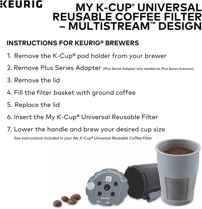 Keurig My K-Cup Universal Reusable Filter MultiStream Technology - Gray [House & Home]
