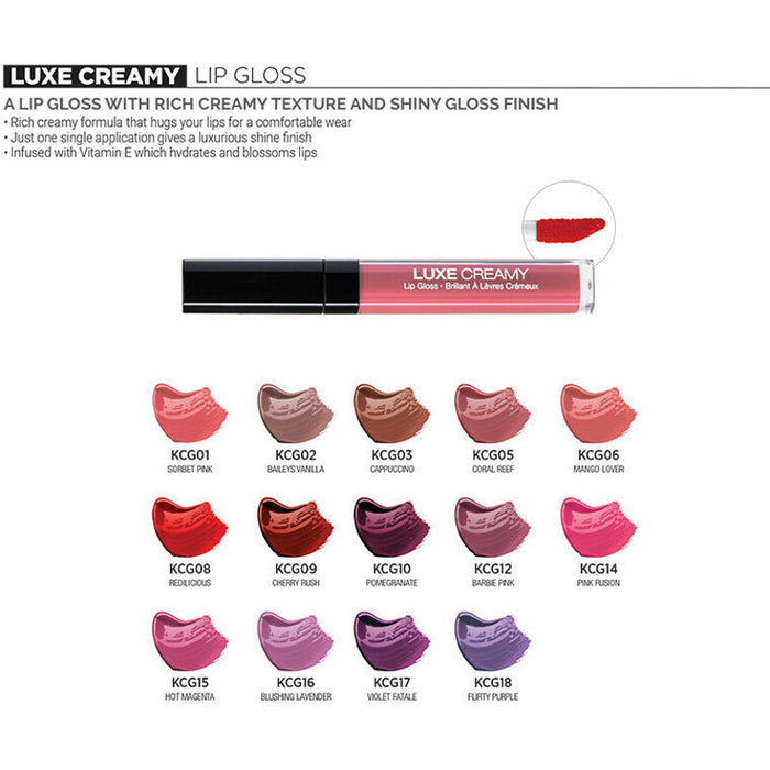 Kiss New York Professional Luxe Creamy Lip Gloss - Violet Fatale [Beauty]
