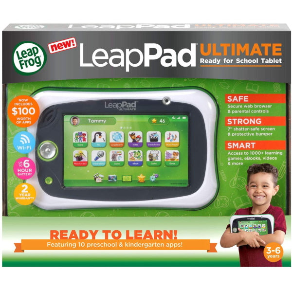 LeapFrog LeapPad - Ultimate Get Ready for School Tablet - Green [Toys, Ages 3-6]
