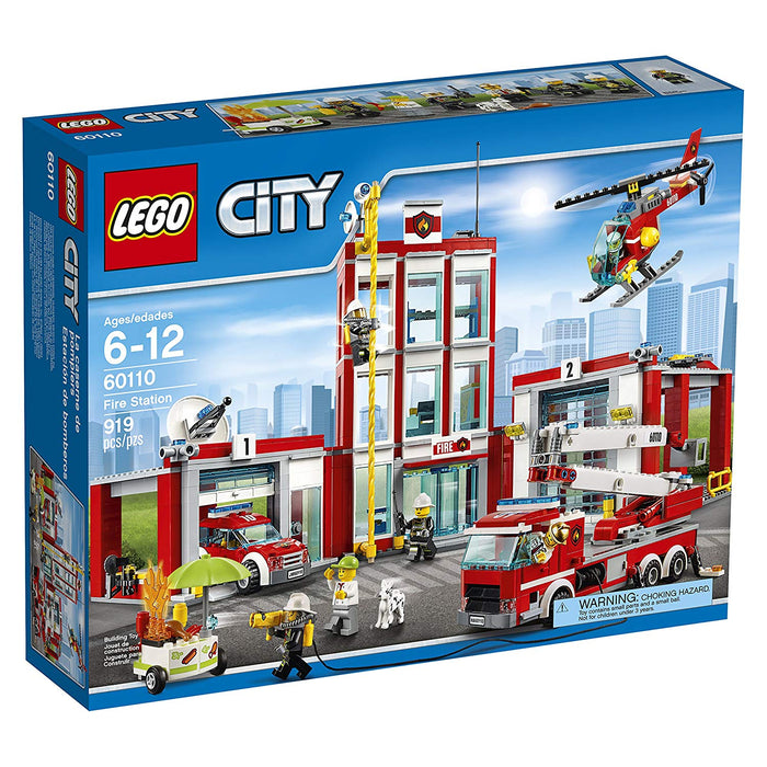 LEGO City: Fire Station - 919 Piece Building Kit [LEGO, #60110, Ages 6-12]