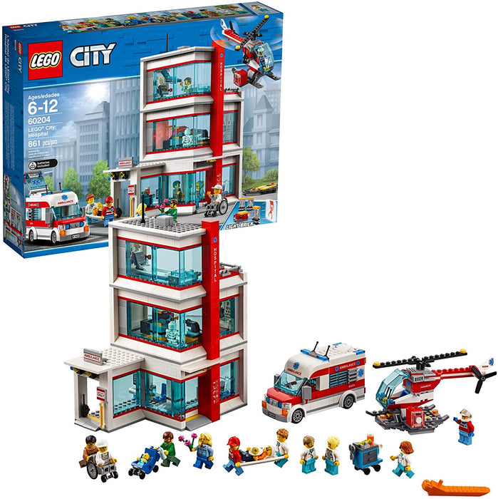 LEGO City: LEGO City Hospital - 861 Piece Building Kit [LEGO, #60204, Ages 6-12]