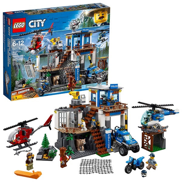 LEGO City: Mountain Police Headquarters - 663 Piece Building Kit [LEGO, #60174, Ages 6-12]