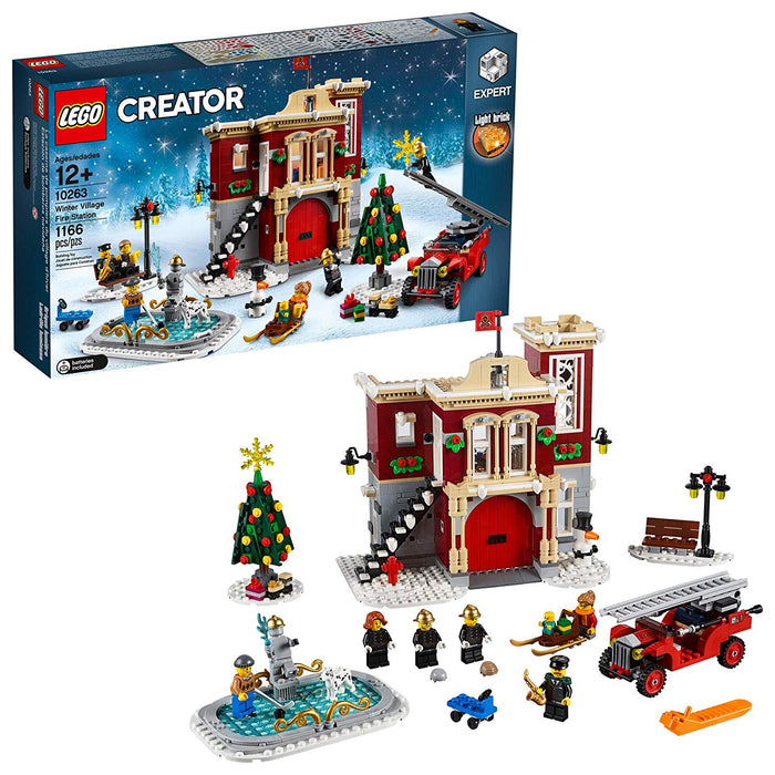 LEGO Creator: Winter Village Fire Station - 1166 Piece Building Kit [LEGO, #10263]