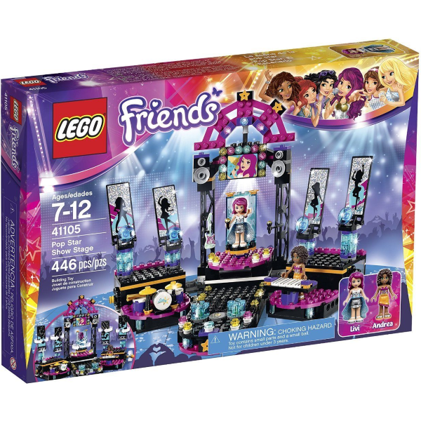 LEGO Friends Pop Star Show Stage 446 Piece Building Kit [LEGO, #41105, Ages 7-12]