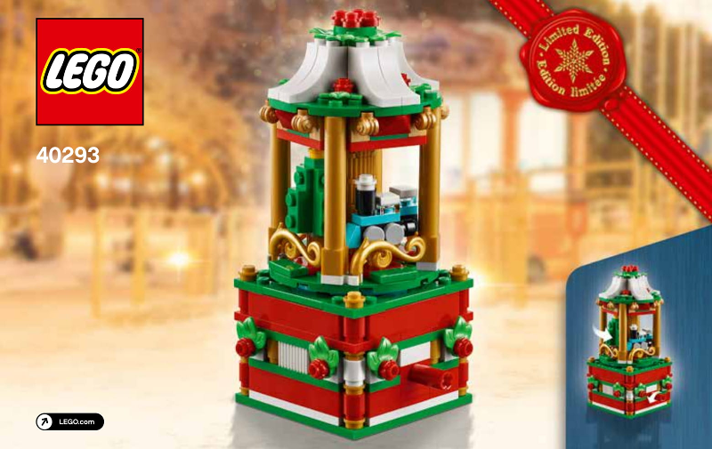 LEGO Holiday Christmas Carousel (2018 Limited Edition) - 251 Piece Building Kit [LEGO, #40293]