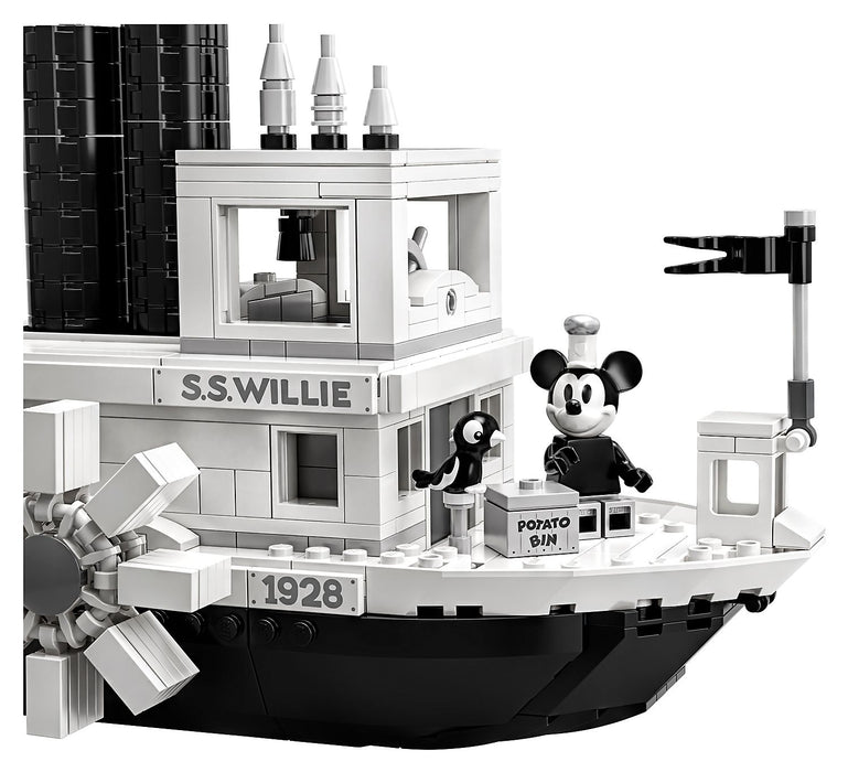 LEGO Ideas Disney Mickey Mouse: Steamboat Willie - 751 Piece Building Kit [LEGO, #21317]