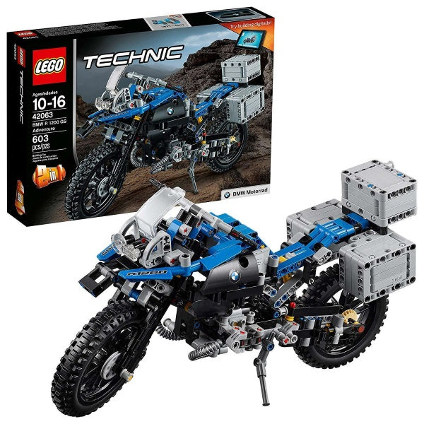 LEGO Technic: BMW R 1200 GS Adventure - 603 Piece Building Kit [LEGO, #42063, Ages 10-16]