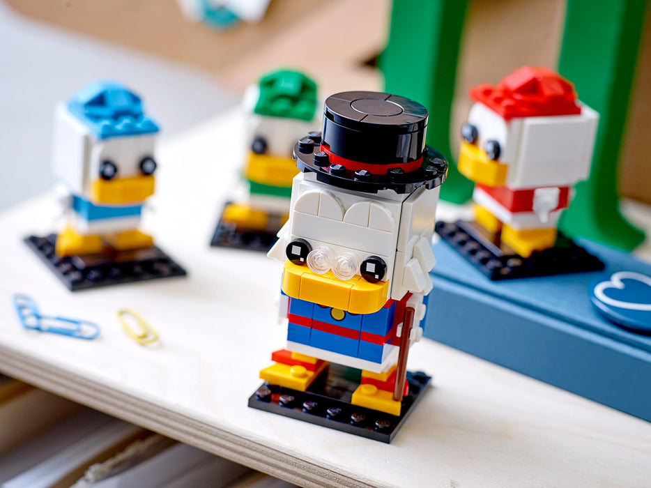 LEGO BrickHeadz: Disney Ducktales - Scrooge McDuck, Huey, Dewey & Louie - 340 Piece Building Kit [LEGO, #40477]