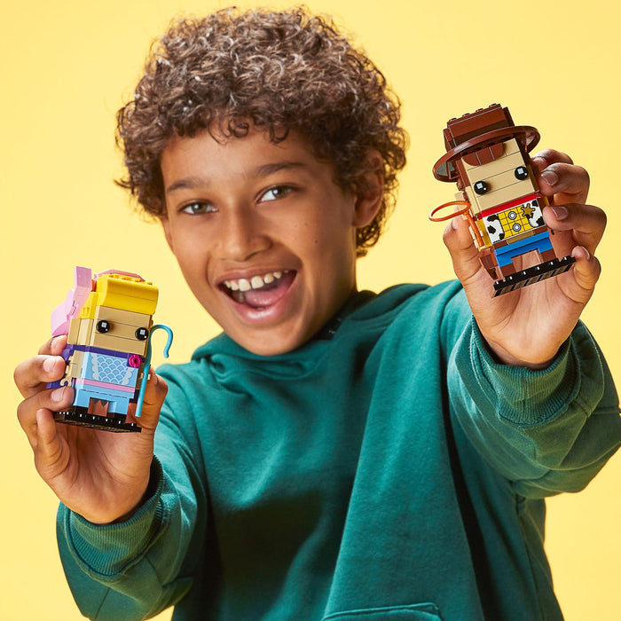 LEGO BrickHeadz: Disney PixarÃ¢â‚¬â„¢s Toy Story - Woody and Bo Peep - 296 Piece Building Kit [LEGO, #40553]