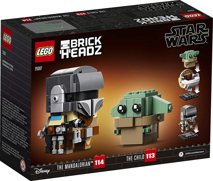 LEGO BrickHeadz: Star Wars - The Mandalorian & the Child - 295 Piece Building Kit [LEGO, #775317, Ages 10+]