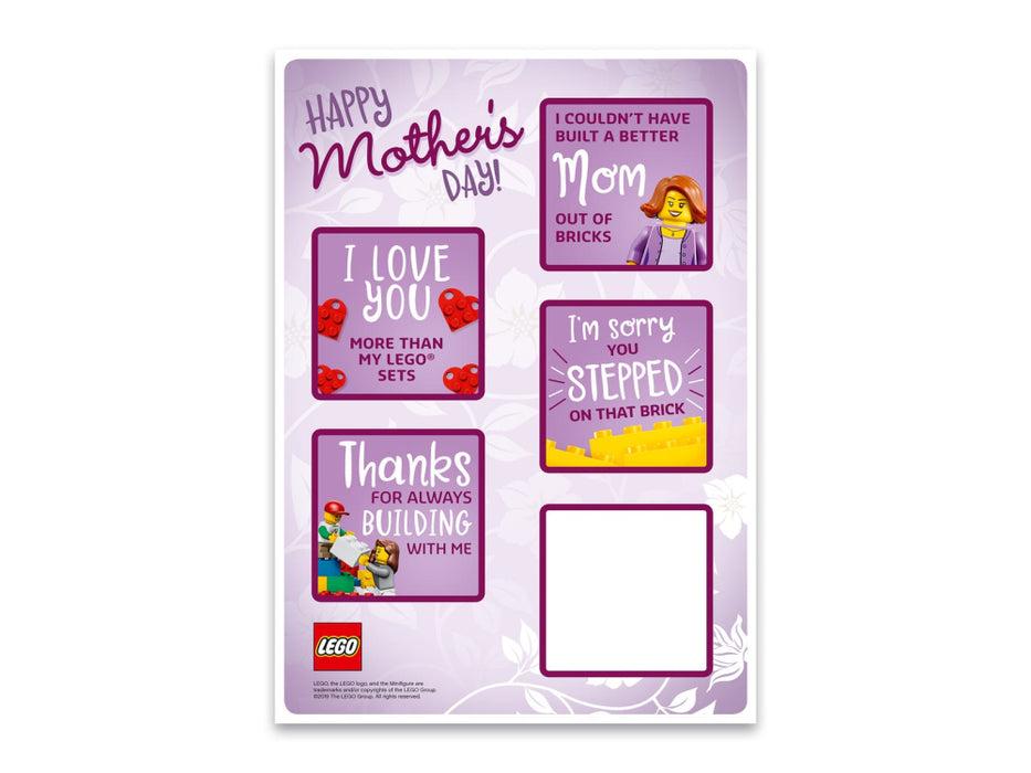 LEGO Buildable Mother's Day Card - 47 Piece Building Kit [LEGO, #5005878]