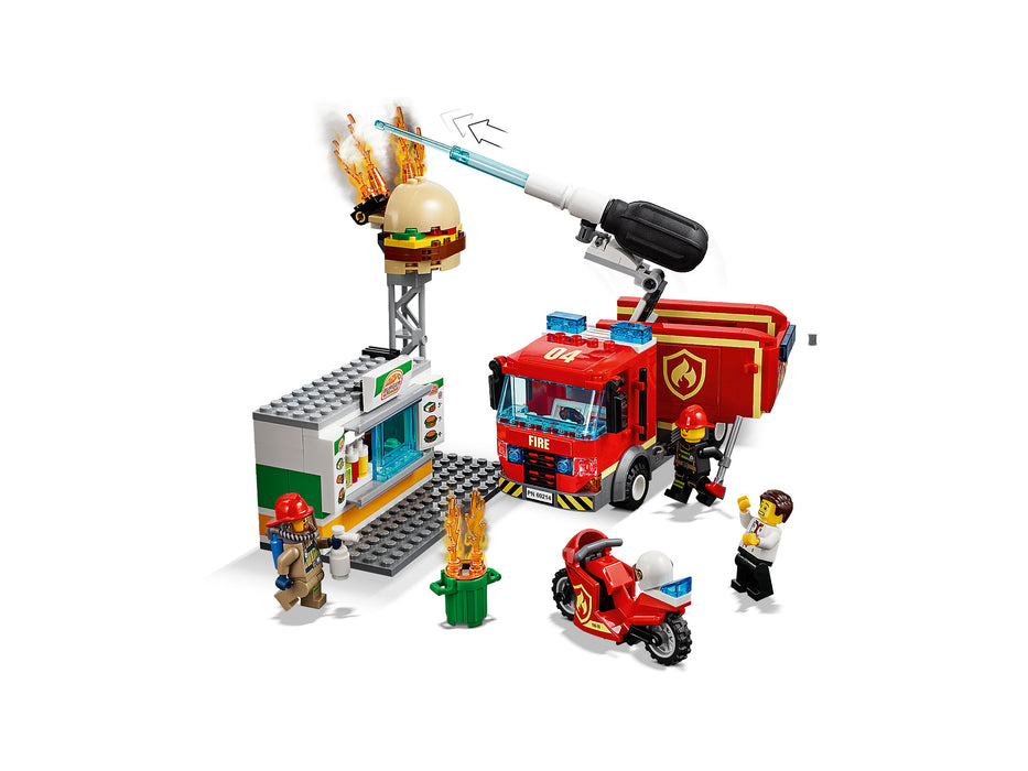 LEGO City: Burger Bar Fire Rescue - 327 Piece Building Set [LEGO, #60214]