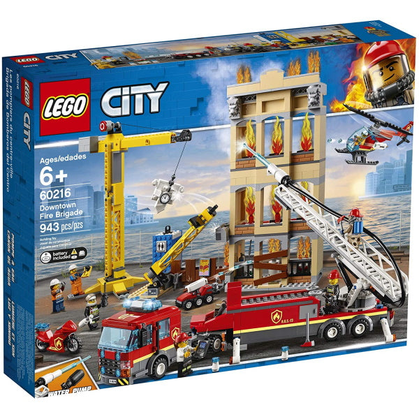 LEGO City: Downtown Fire Brigade - 943 Piece Building Kit [LEGO, #60216]