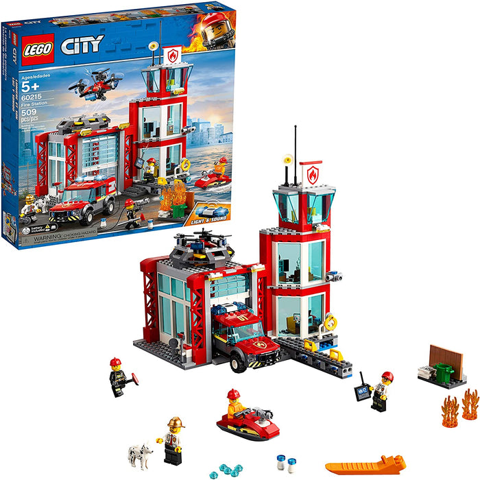 LEGO City: Fire Station - 509 Piece Building Kit [LEGO, #60215]