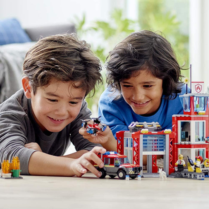 LEGO City: Fire Station - 509 Piece Building Kit [LEGO, #60215, Ages 5+]