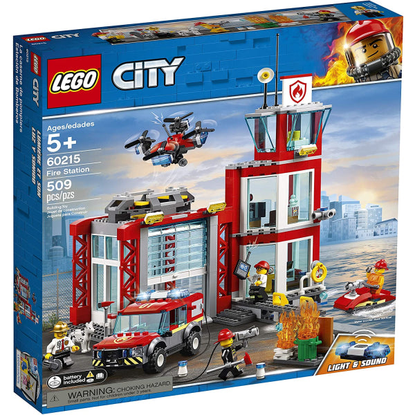 LEGO City: Fire Station - 509 Piece Building Kit [LEGO, #60215]