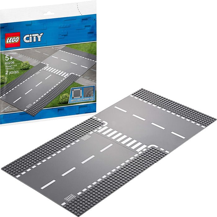 LEGO City: Straight and T-Junction - 2 Piece Building Set [LEGO, #60236]