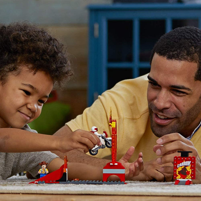 LEGO Disney PixarÃ¢â‚¬â„¢s Toy Story 4: Duke CaboomÃ¢â‚¬â„¢s Stunt Show - 120 Piece Building Kit [LEGO, #10767]