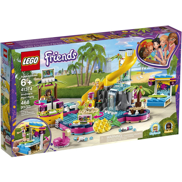 LEGO Friends: Andrea's Pool Party  - 468 Piece Building Kit [LEGO, #41374, Ages 6+]