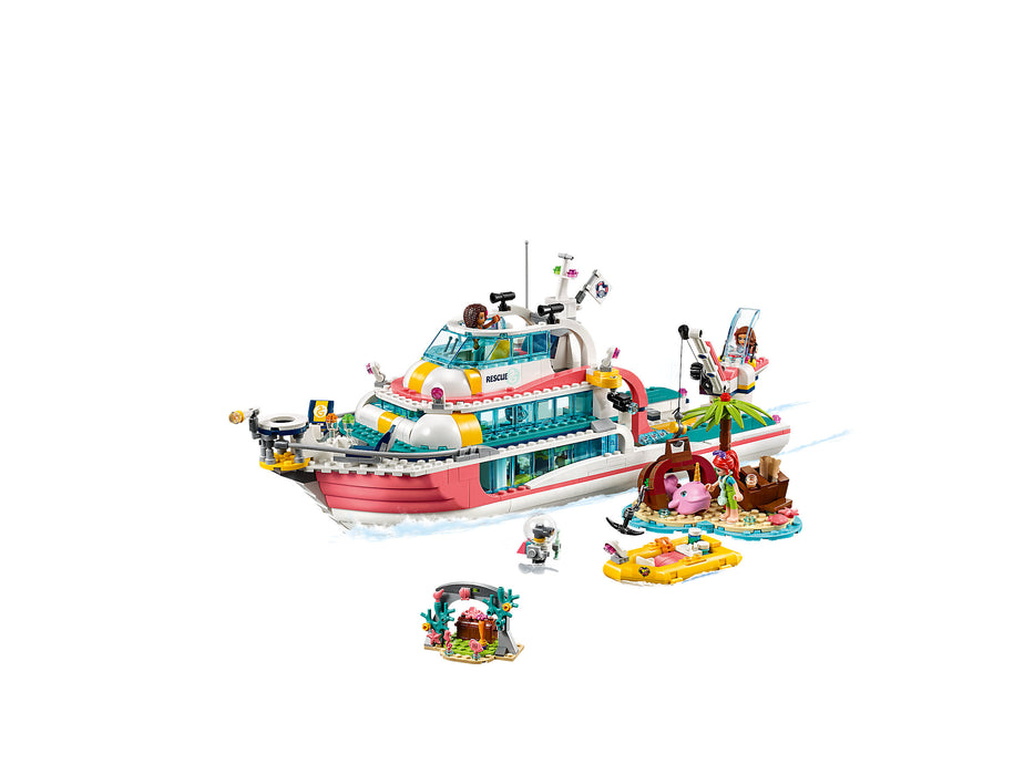 LEGO Friends: Rescue Mission Boat  - 908 Piece Building Kit [LEGO, #41381, Ages 7+]