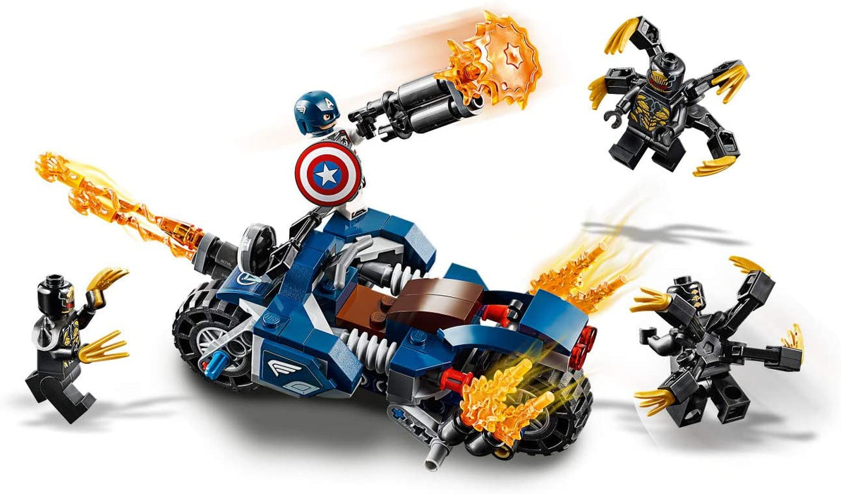 LEGO Marvel Avengers: Captain America - Outriders Attack - 167 Piece Building Kit [LEGO, #76123, Ages 6+]