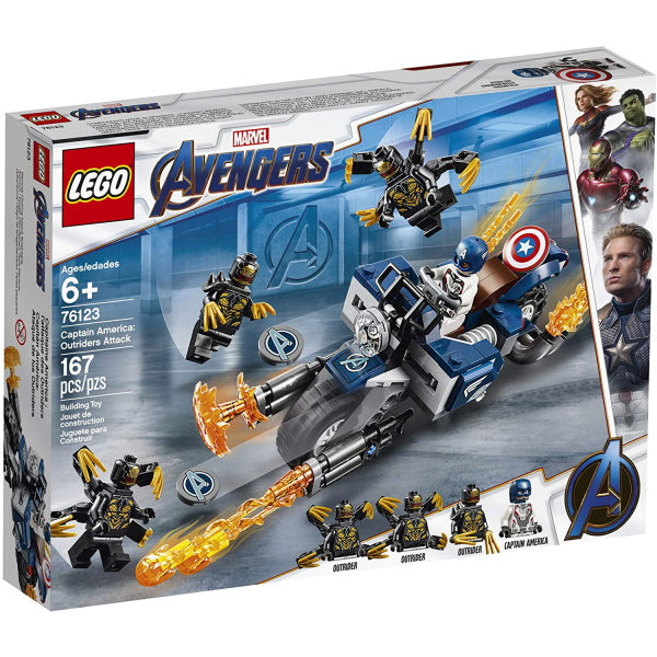 LEGO Marvel Avengers: Captain America - Outriders Attack - 167 Piece Building Kit [LEGO, #76123]