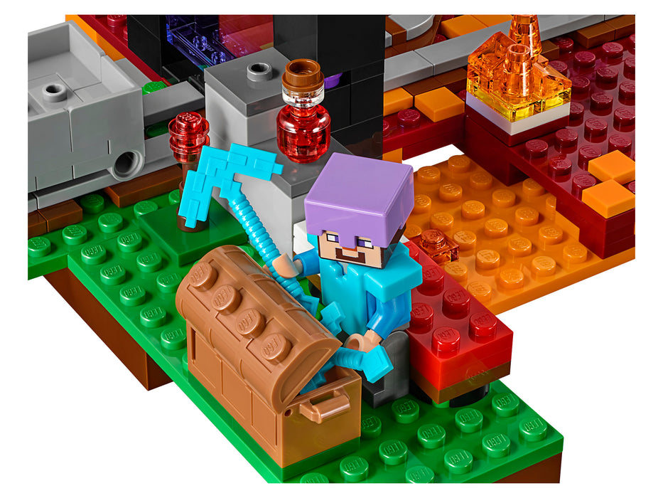 LEGO Minecraft: The Nether Portal - 470 Piece Building Kit [LEGO, #21143]