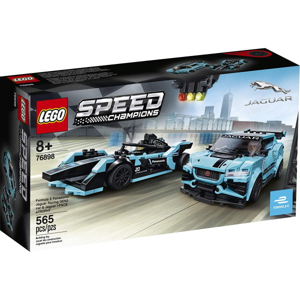 LEGO Speed Champions: Formula E Panasonic Jaguar Racing GEN2 Car & Jaguar I-PACE eTROPHY - 565 Piece Building Kit [LEGO, #76898]