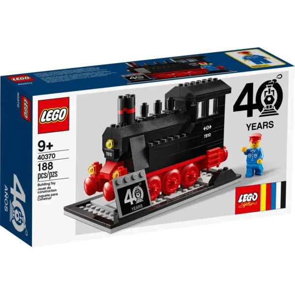 LEGO Iconic 40th Anniversary Steam Engine  - 188 Piece Building Kit [LEGO, #40370]