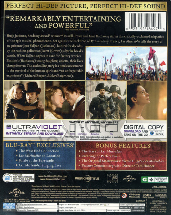 Les Misérables - Limited Edition SteelBook [Blu-ray + DVD + Digital]