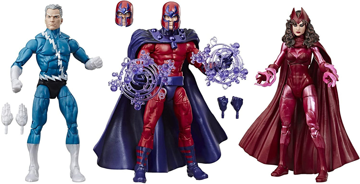 Marvel's X-Men: Legends Series - Family Matters Action Figures 3 Pack w/ Magneto, Quicksilver & Scarlet Witch [Toys, Ages 4+]