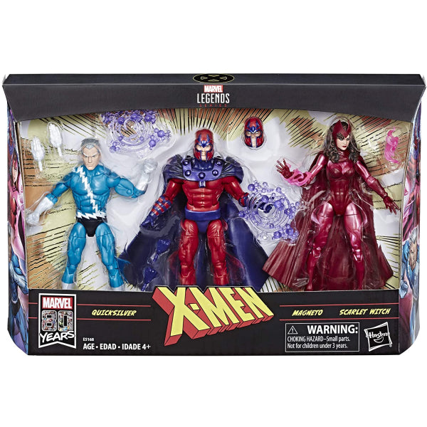 Marvel's X-Men: Legends Series - Family Matters Action Figures 3 Pack w/ Magneto, Quicksilver & Scarlet Witch [Toys, Ages 4+]